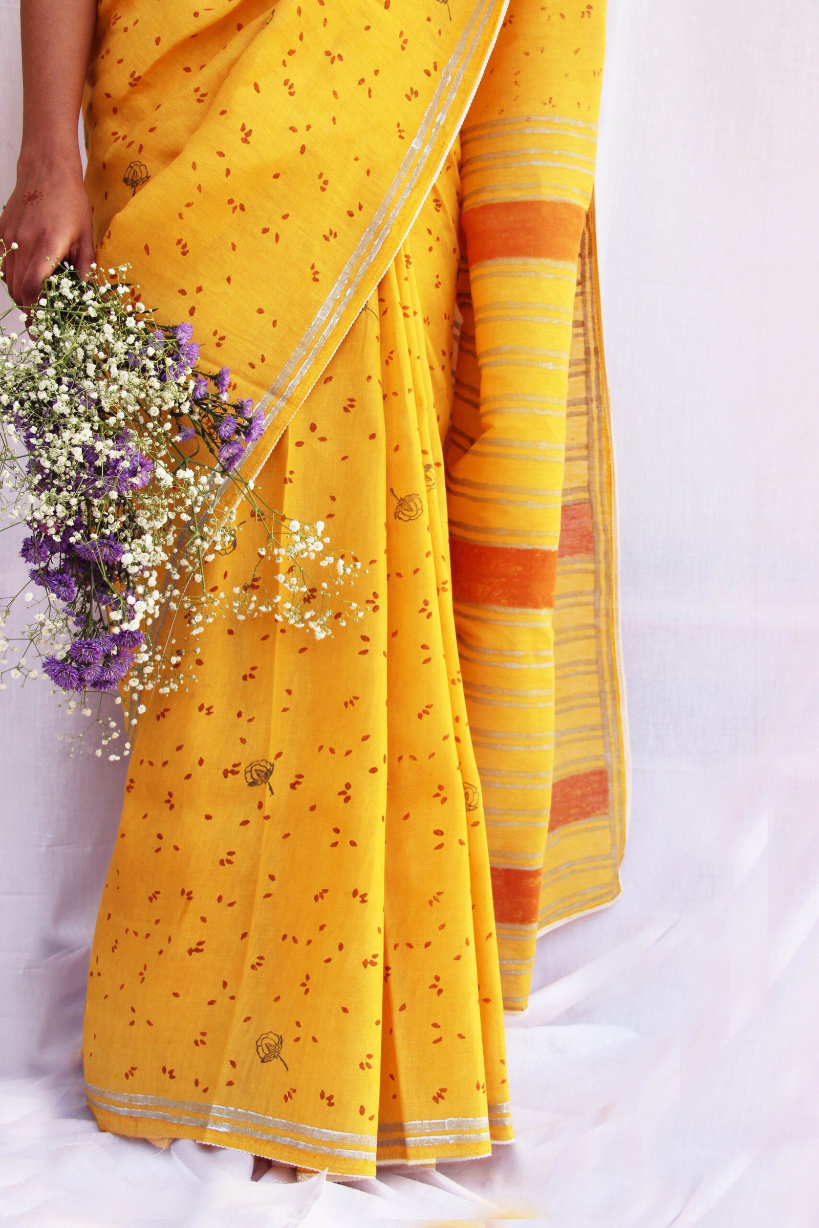 Amber Hue Sari (Linen Silk) - Image 2
