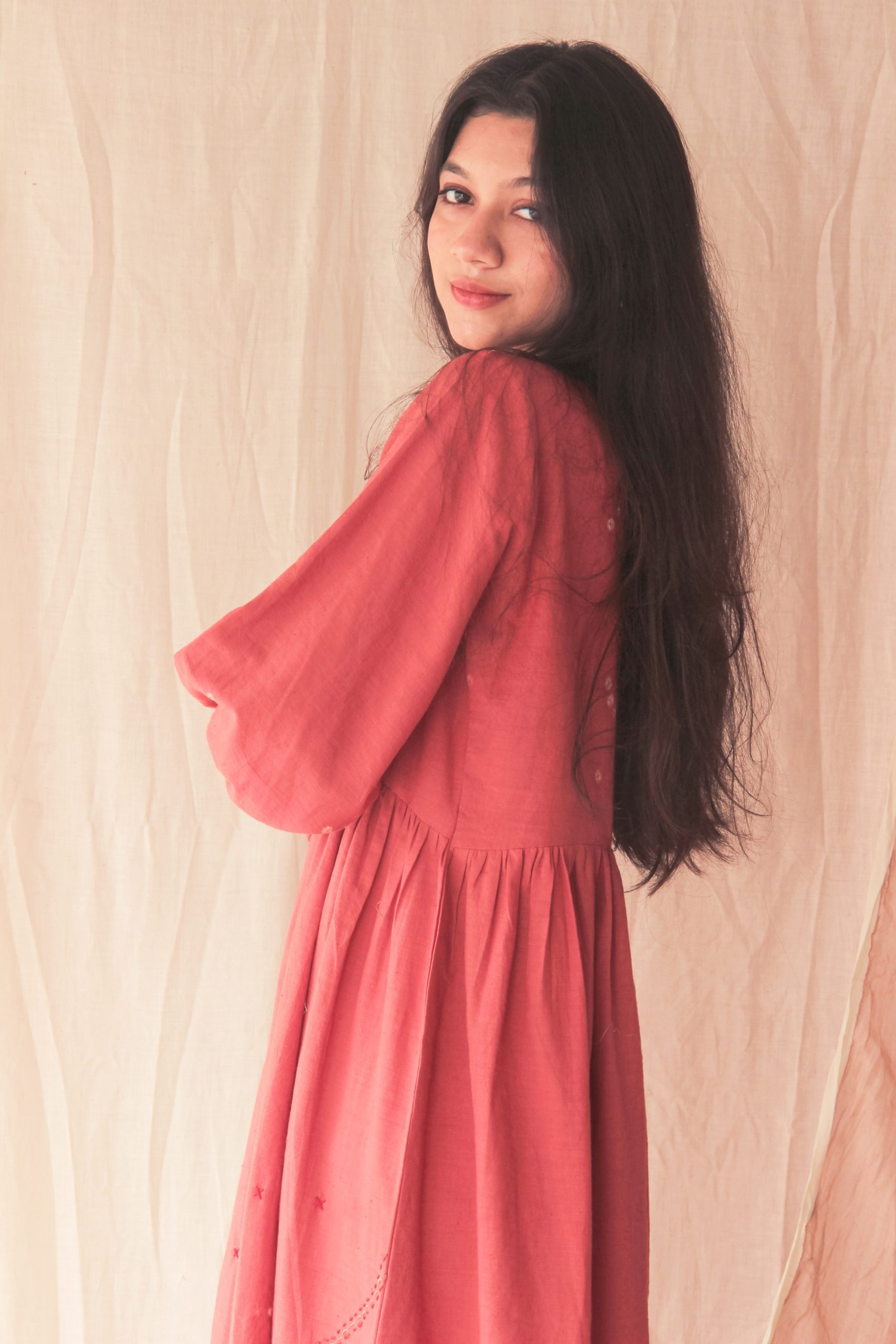 Terra Brown Cotton Dress - Image 3