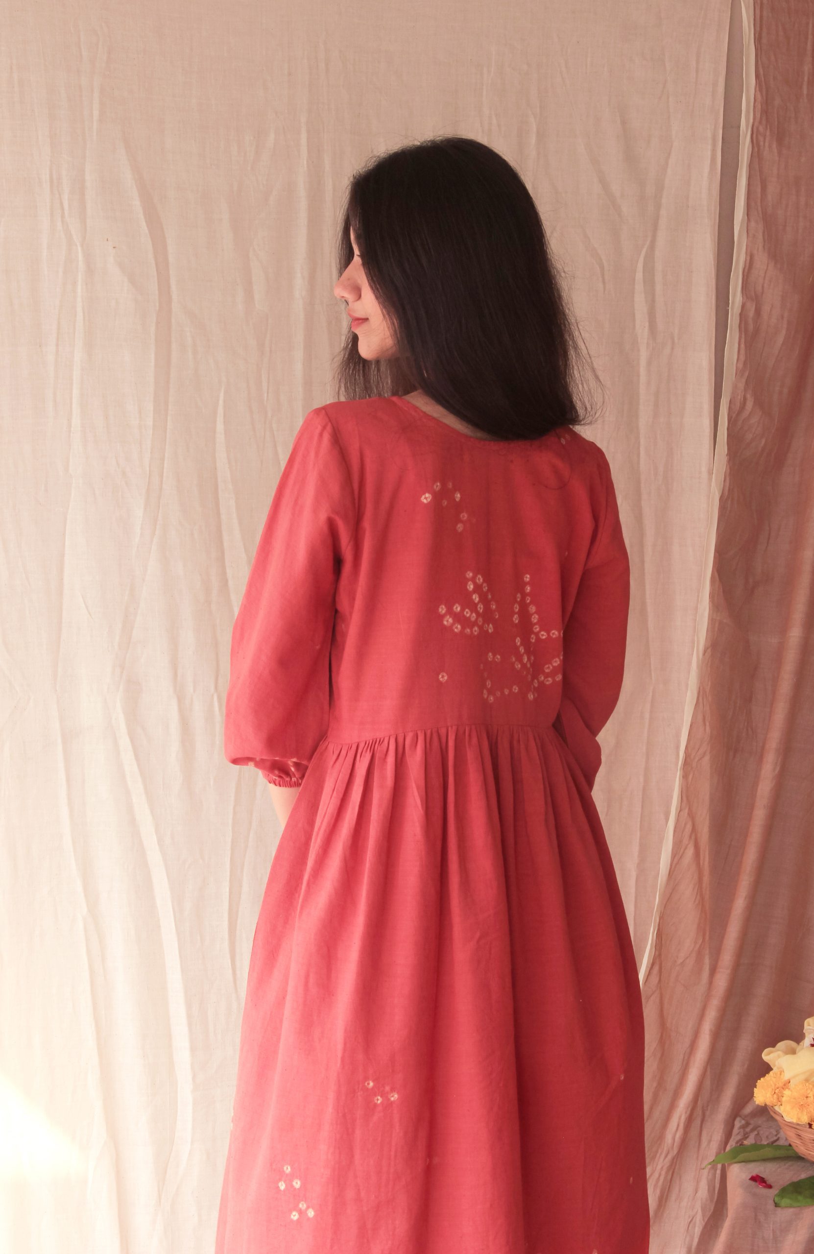 Terra Brown Cotton Dress - Image 5