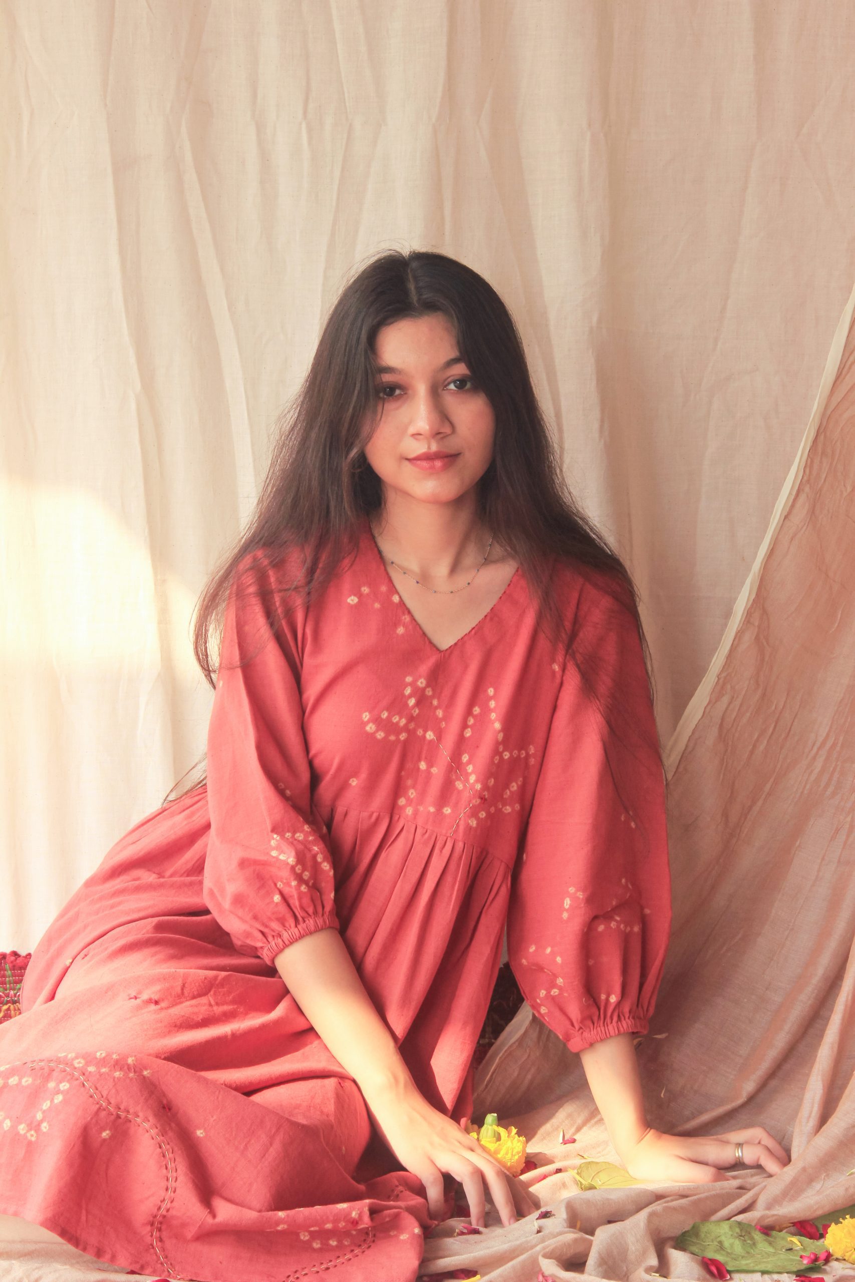 Terra Brown Cotton Dress - Image 4