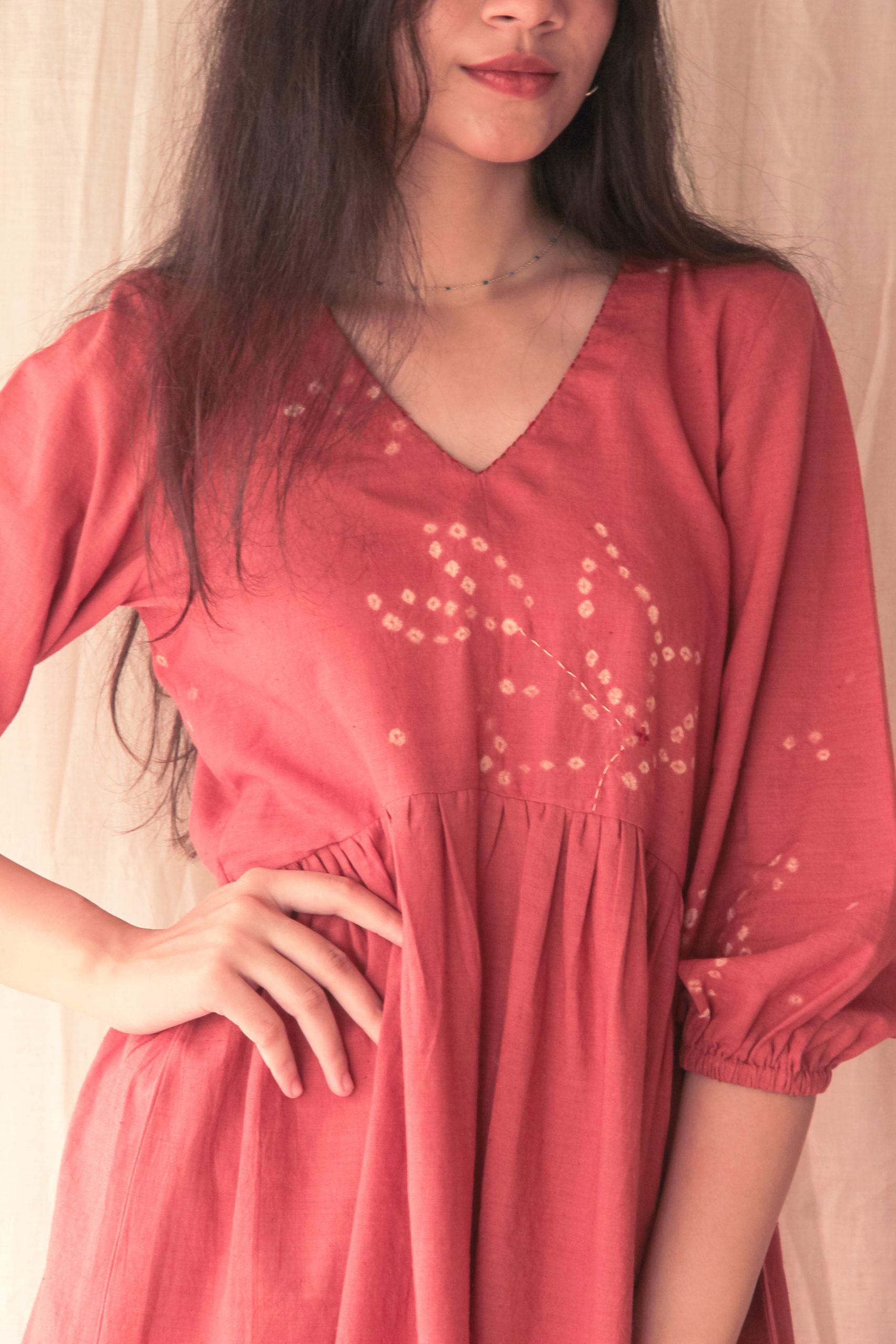 Terra Brown Cotton Dress - Image 2
