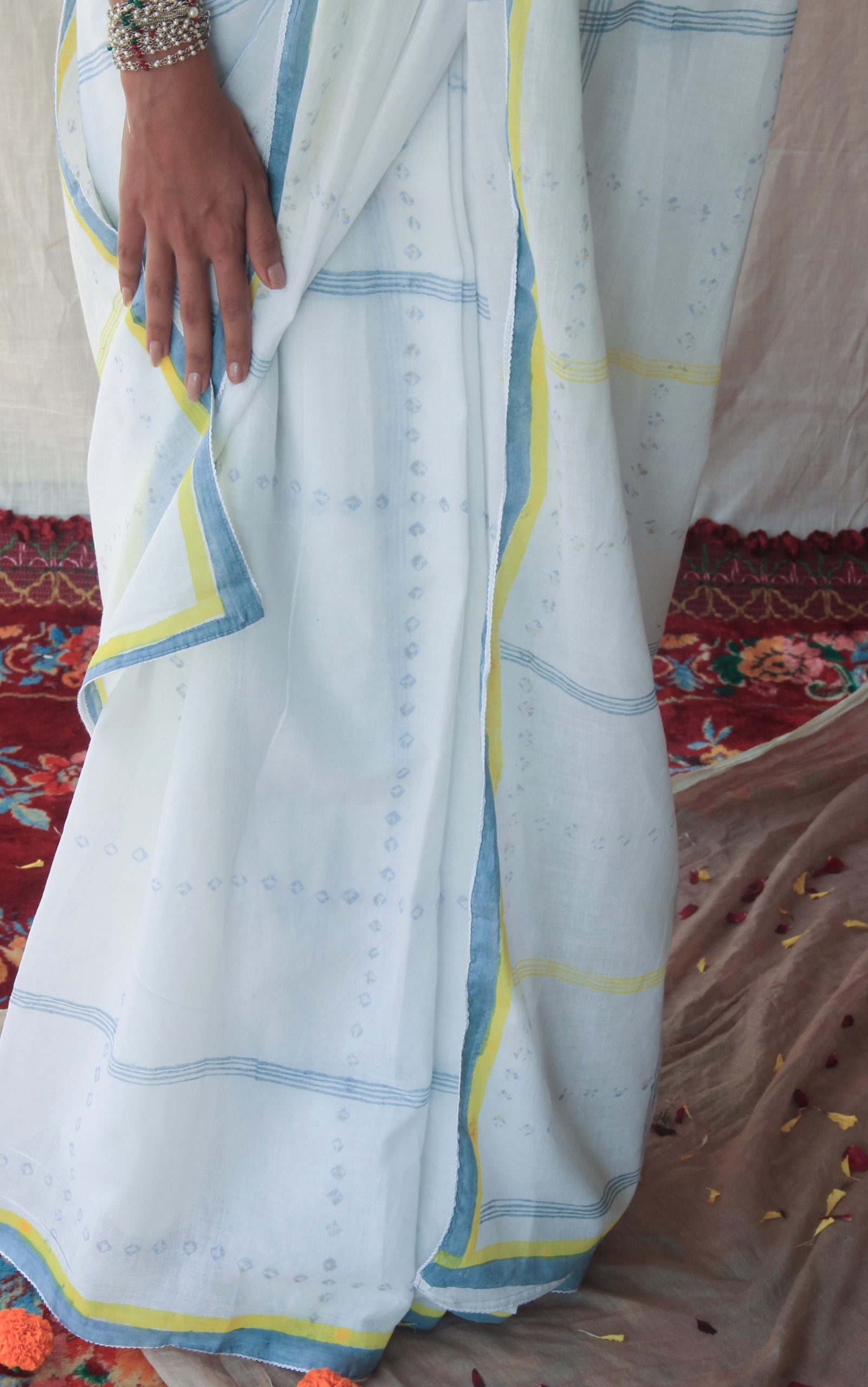 cotton bandhej saree