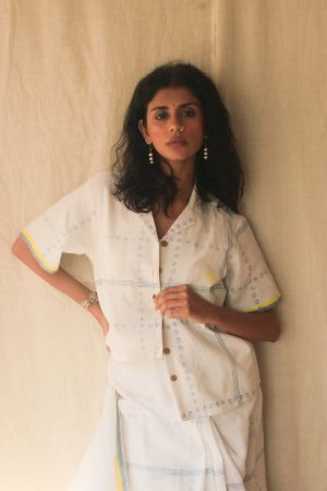 urmi white cotton shirt