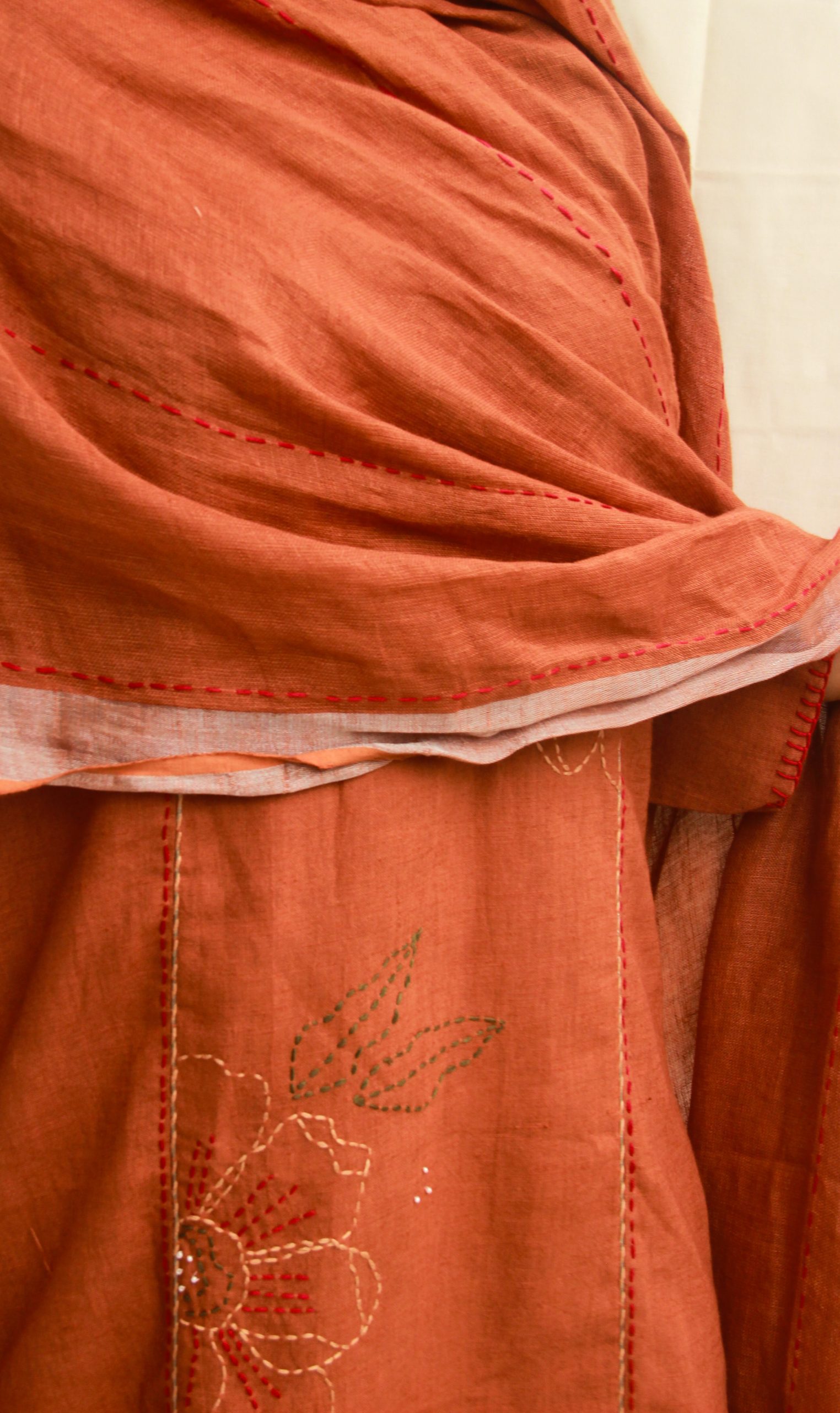 Brown Linen Cotton Kurta Set - Image 4