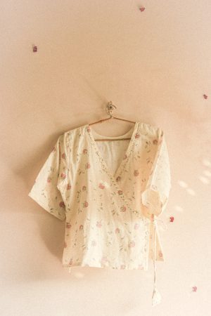 mia cotton wrap top