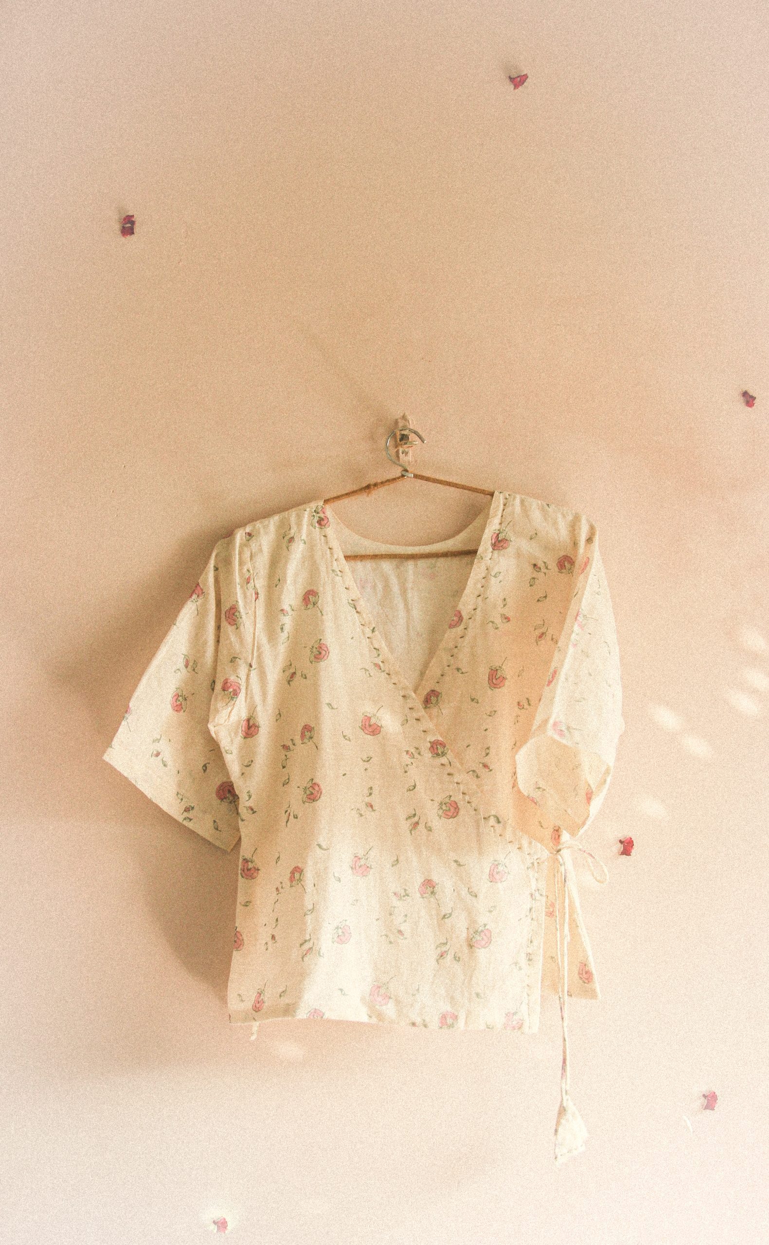 mia cotton wrap top