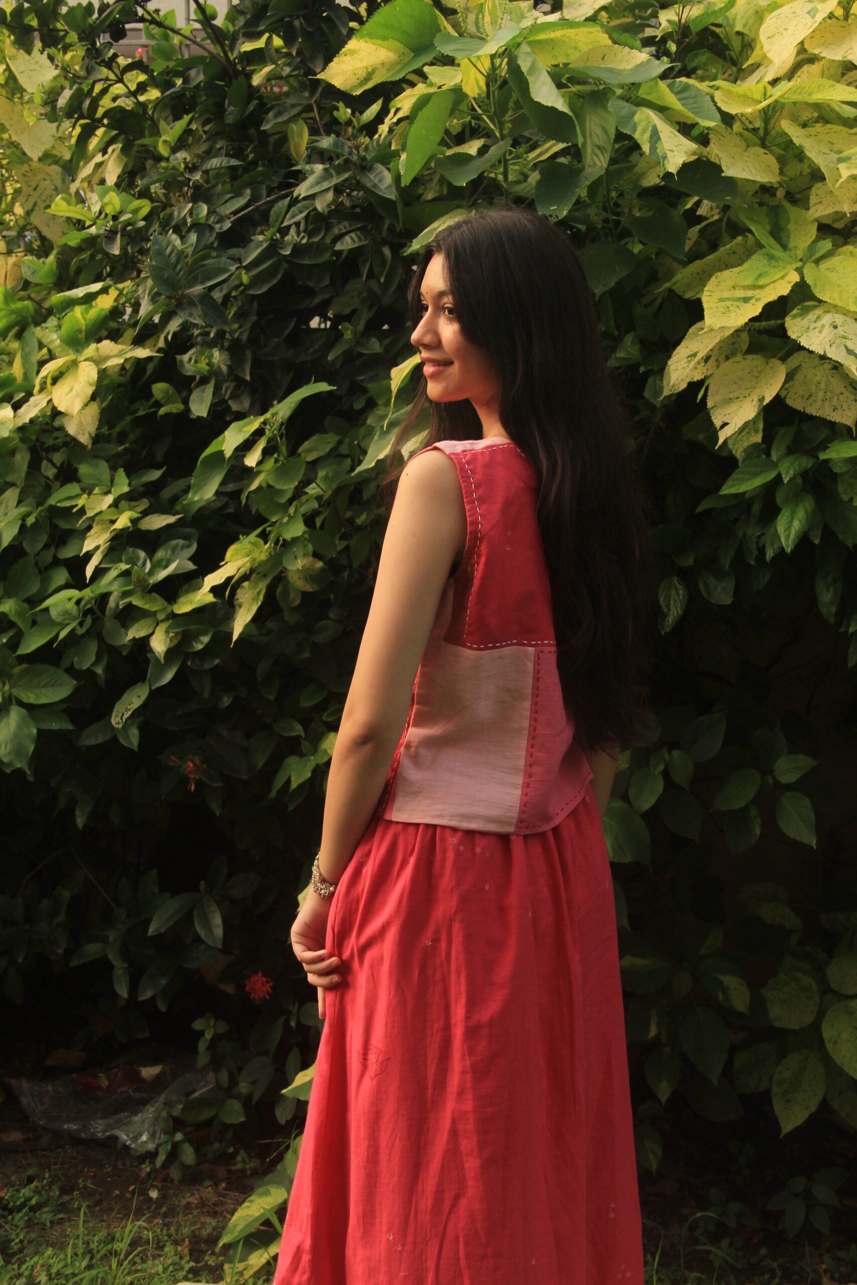 vest and maxi skirt set