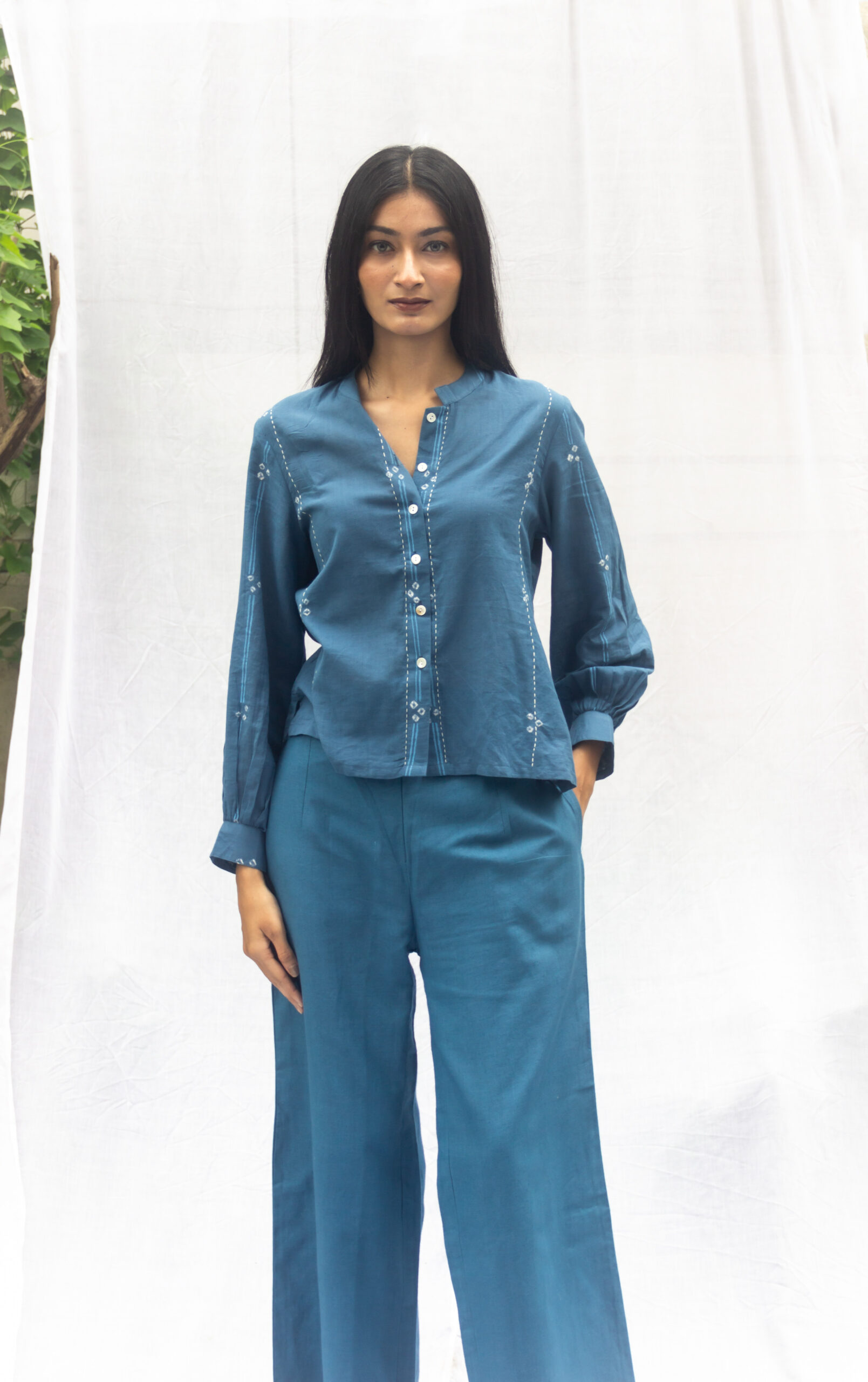 Moonlit river cotton and linen co-ord set