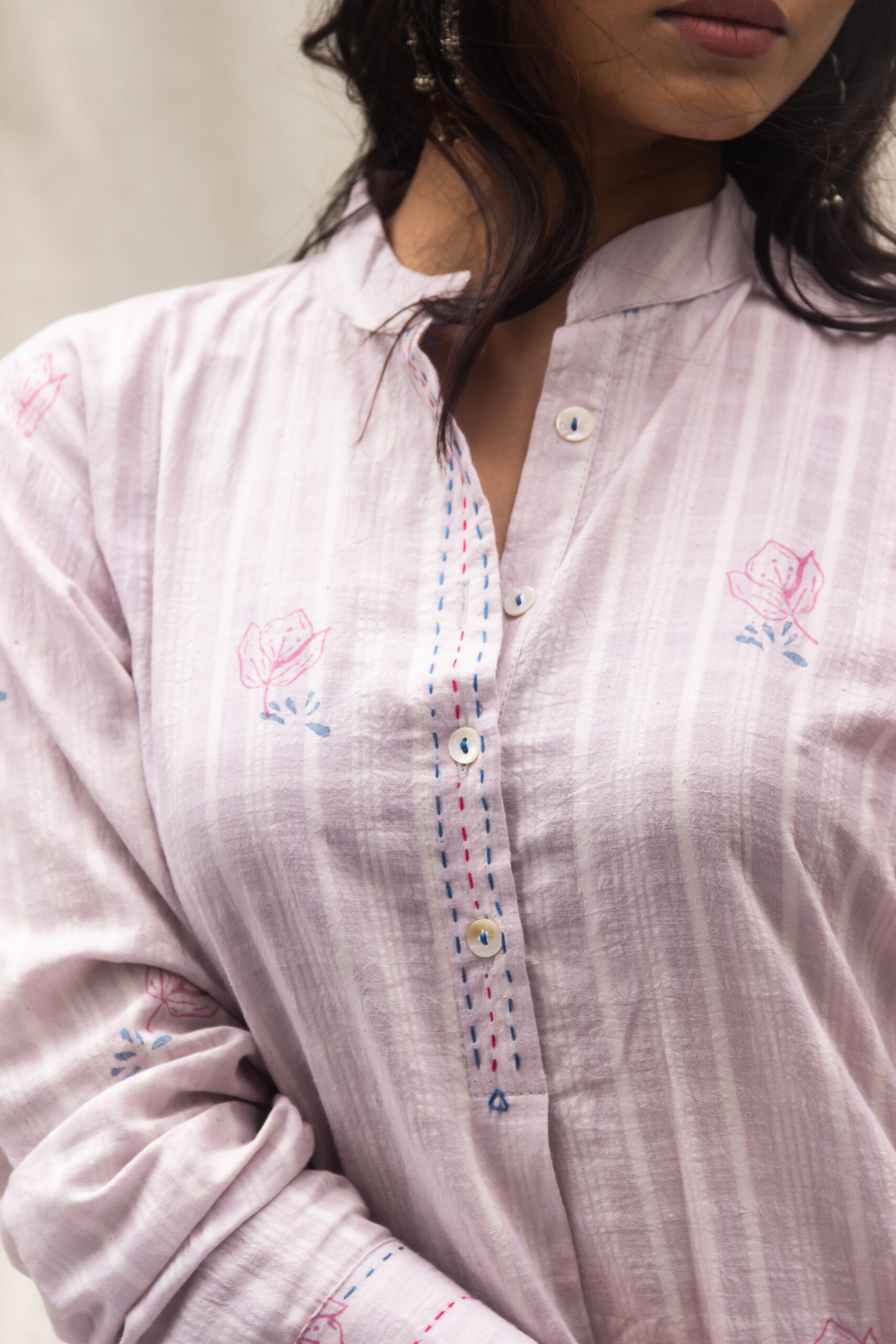 Pearl Sky Handloom Cotton Co-ord Set - Image 3
