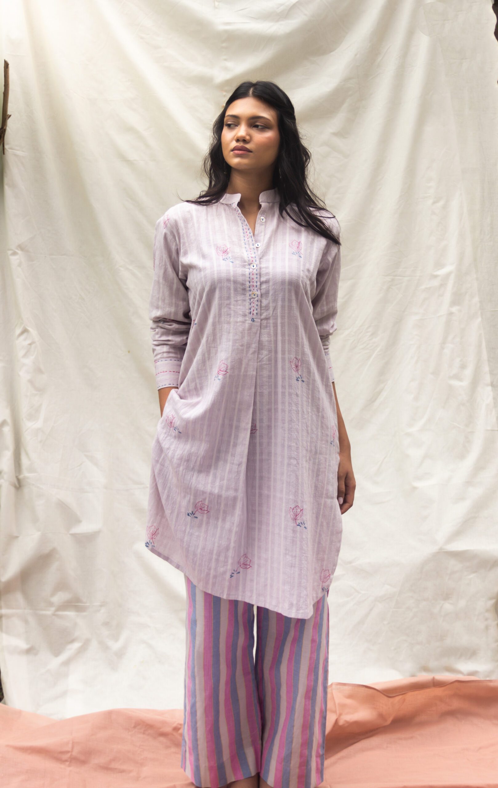 Pearl Sky Handloom Cotton Co-ord Set