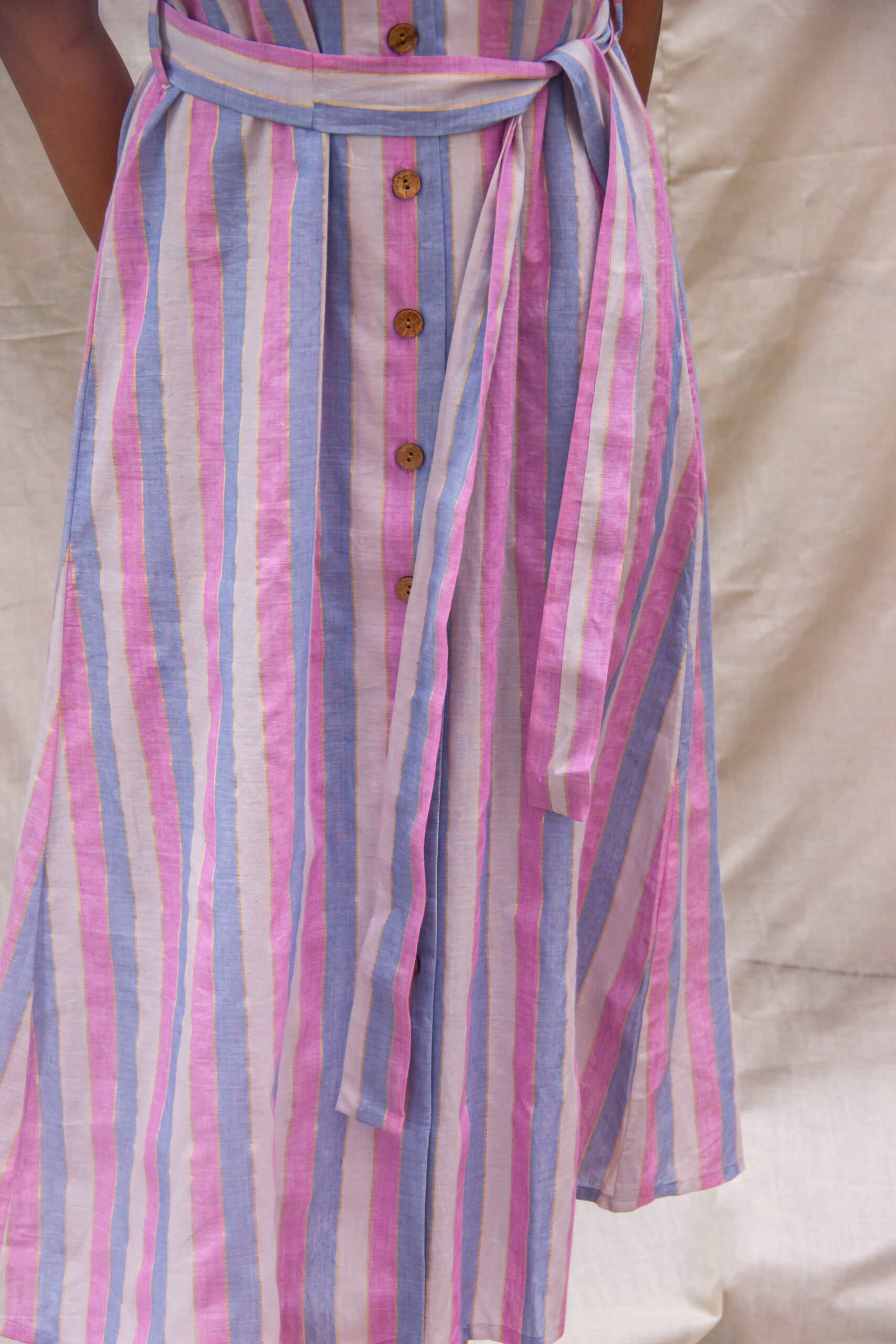 Blue Hour Cotton Stripes Dress - Image 3
